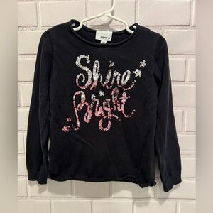 SONOMA little girls long sleep black shirt/size 5